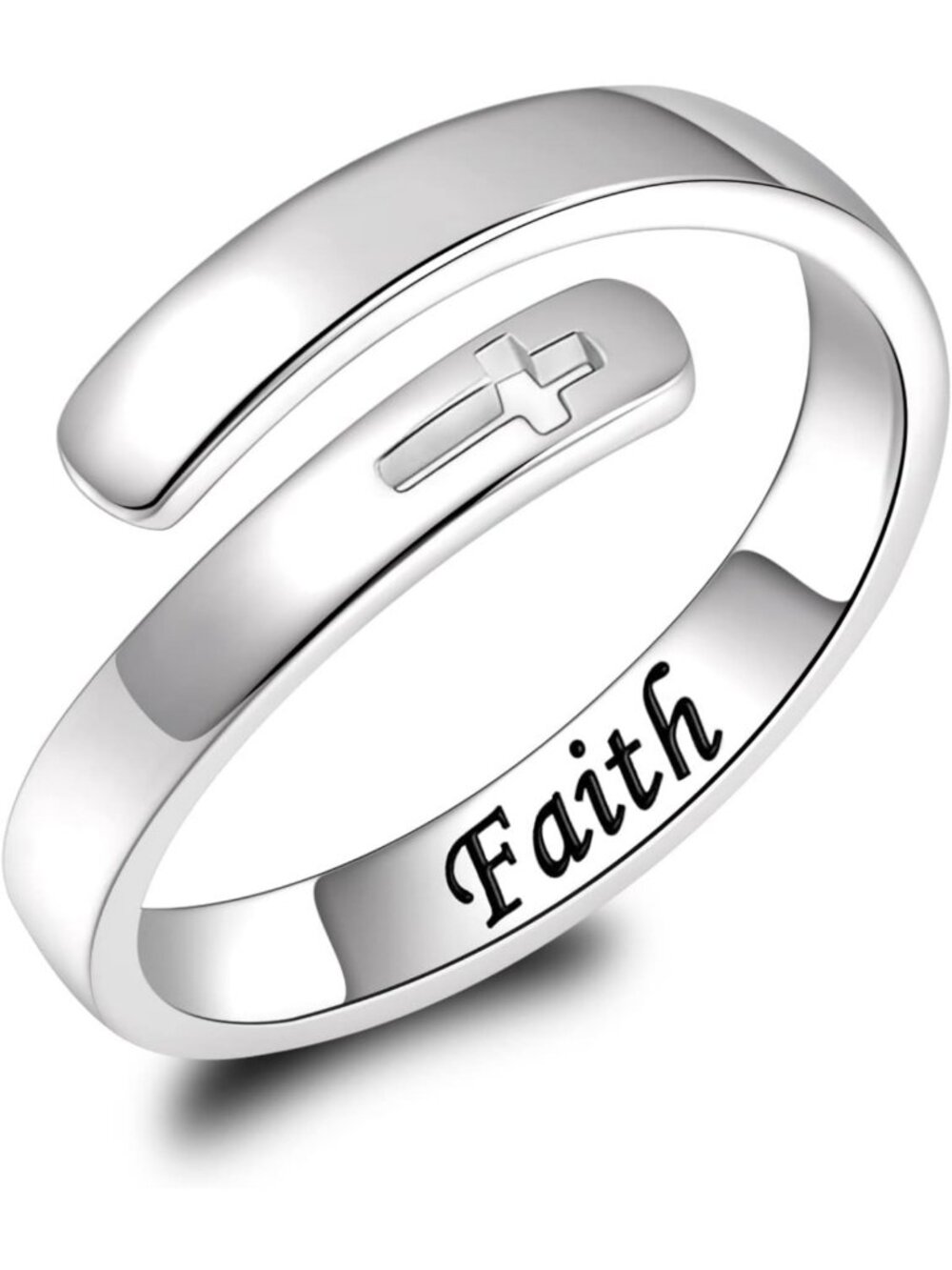 Inspirational 925 Sterling Silver Adjustable Ring - Encouragement Gift for Teens